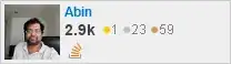 profile for Abin on Stack Exchange, a network of free, community-driven Q&A sites
