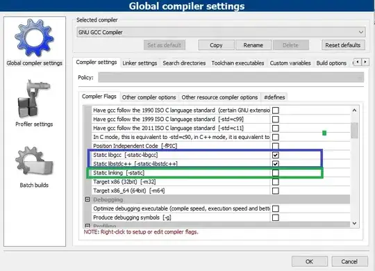 codeblocks compiler settings