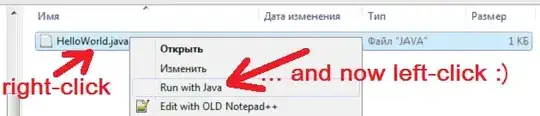 Right-clicking Java class