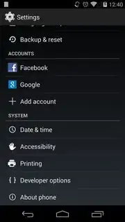 Settings app