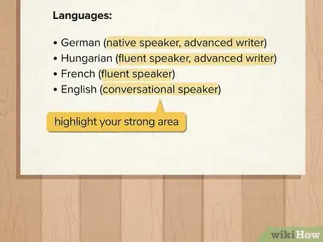 Image titled Write About Languages in Your CV Step 5