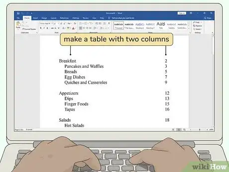 Image titled Write a Table of Contents Step 5