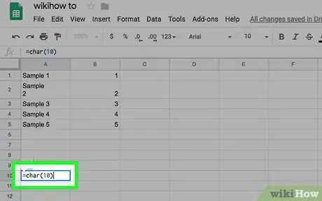 Image titled Get a New Line in Same Cell in Google Sheets Step 4