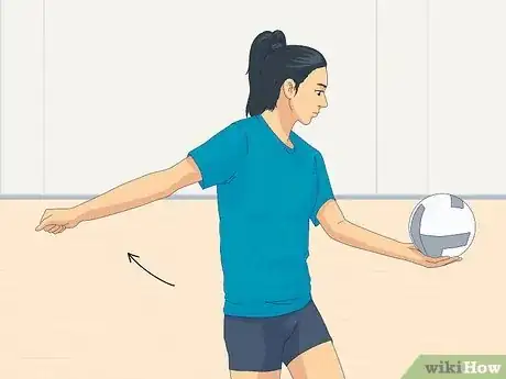 Image titled Do an Underhand Serve Step 9