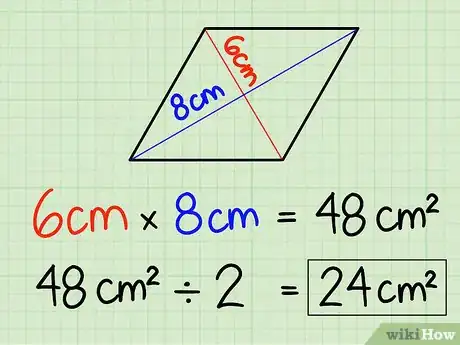 Image titled Calculate the Area of a Rhombus Step 3