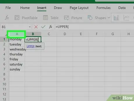 Image titled Change from Lowercase to Uppercase in Excel Step 8