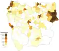 1910 Austrian census - percentage of German-speaking population