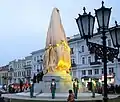 The monument to the Founders of Odesa before its opening