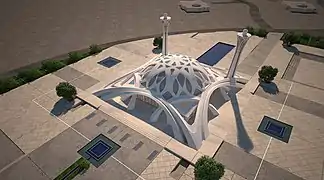 Modern dome architecture in the proposed mosque of Isfahan international convention center