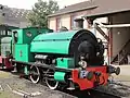 Standard-gauge 0-4-0ST 2064 of 1917 preserved in France on the Sarthe Tourist Railway.