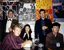 10,000 Maniacs c. 1987: L to R: Rob Buck, Steve Gustafson, Natalie Merchant, Dennis Drew and Jerome Augustyniak