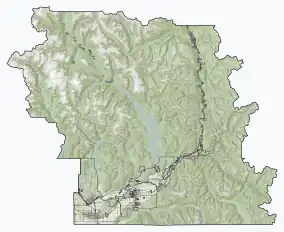 Map showing the location of Ferry Island Provincial Park