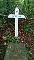 Soldier grave near forester's house Irtenberg. After the actual battle, a rearguard battle between the 8th Federal Corps and pursuing Prussians took place in this forest.