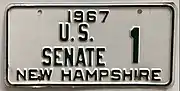 1967 U.S. Senate plate