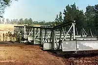 Squadron constructing a Transfield heavy girder (temporary) bridge