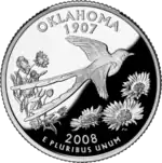 Oklahoma quarter dollar coin