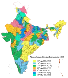 Election Dates of Indian General Election, 2019