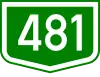 Main road 481 shield