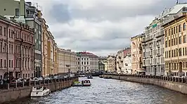 The embankment along the Moyka river