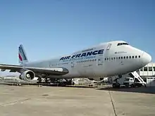 A parked museum aircraft on static display