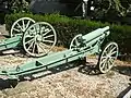 A M1904 Mountain Gun (left) and M1909 Mountain Gun (right) at the National Military Museum in Bucharest Romania.