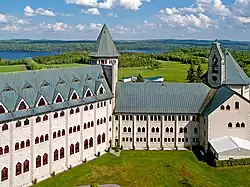 The abbey at Saint-Benoît-du-Lac.