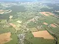 Aerial view of the localities of Dippach (Dippech)...