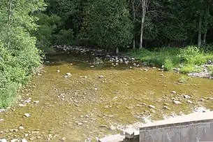 The Ahnapee River below the dam