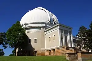 The Allegheny Observatory at the top of Observatory Hill.