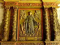 Carved bas relief at San Agustin Church, Manila