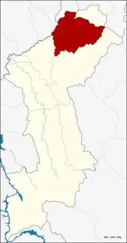 District location in Lamphun province