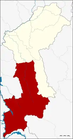 District location in Lamphun province