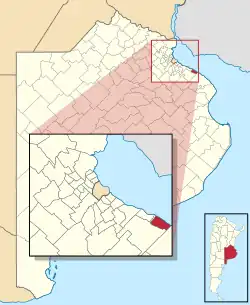 Location of Berisso in Buenos Aires Province