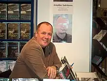 Arnaldur Indriðason at the Helsinki Book Fair, Finland, 2004