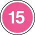 Pink circle with 15 in centre