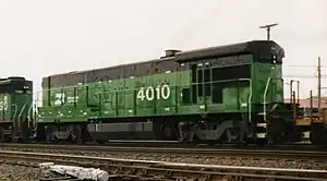 Burlington Northern Railroad 4010, a GE B30-7AB