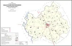 Map showing Churwa (#793) in Bachhrawan CD block