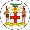 Arms of Jamaica from 13 July to 6 August 1962.