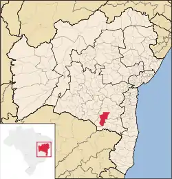 Location in Bahia, Brazil