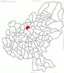 Location in Mureș County