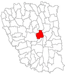 Location in Galați County