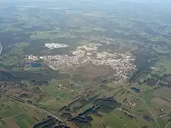 Aerial view of Penzberg from the southwest