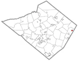 Location of Bally in Berks County, Pennsylvania