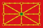 Royal Standard of the Kings of Navarre (modern version with chains designed in 1910).