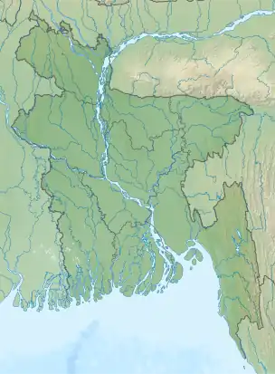 Map showing the location of Nazirganj Dolphin Sanctuary