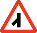 Traffic merges from left