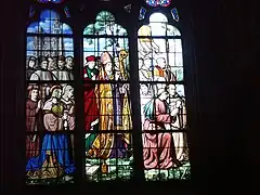 Procession in stained glass