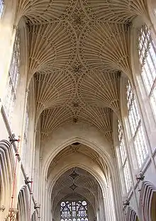 Fan vault in Bath Abbey (mostly 19th century)