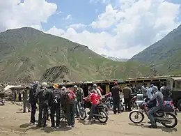 Bikers stopping at Besal en route to Lulusar Lake and Babusar Pass