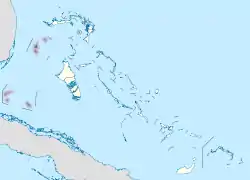 The Bahamas with Bimini highlighted on the west side